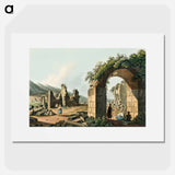 Ruins of the Baths at Ephesus - View of the Ottoman Empire Poster.