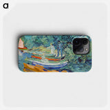 Bank of the Oise at Auvers - ヴィンセント ヴァン ゴッホ Phone Case.