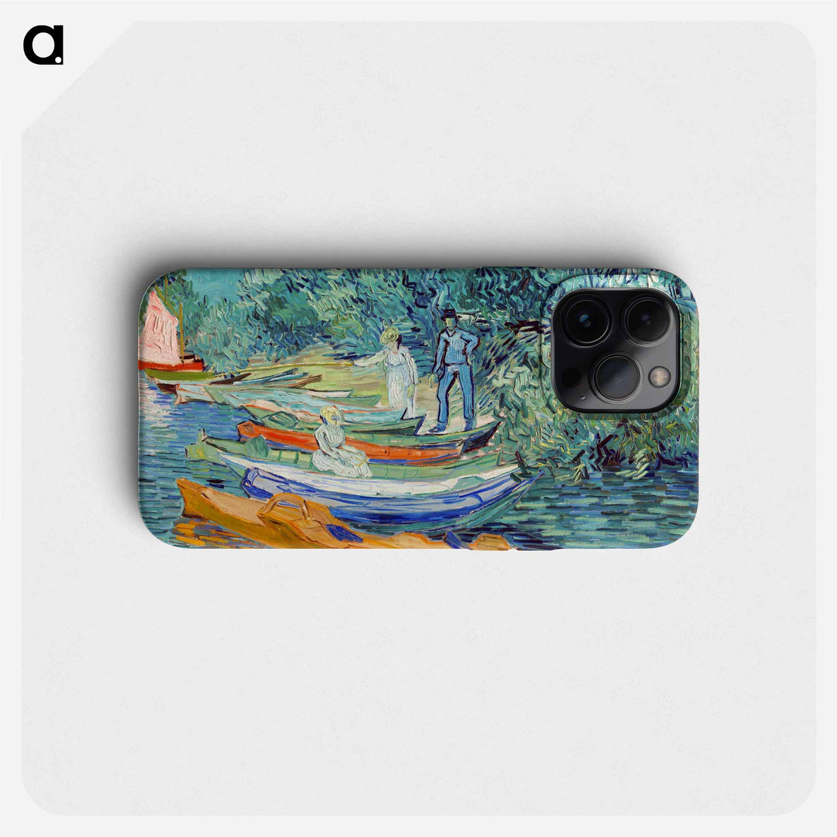 Bank of the Oise at Auvers - フィンセント ファン ゴッホ Phone Case.