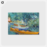 アートポストカード-Bank of the Oise at Auvers - フィンセント ファン ゴッホ Postcard.