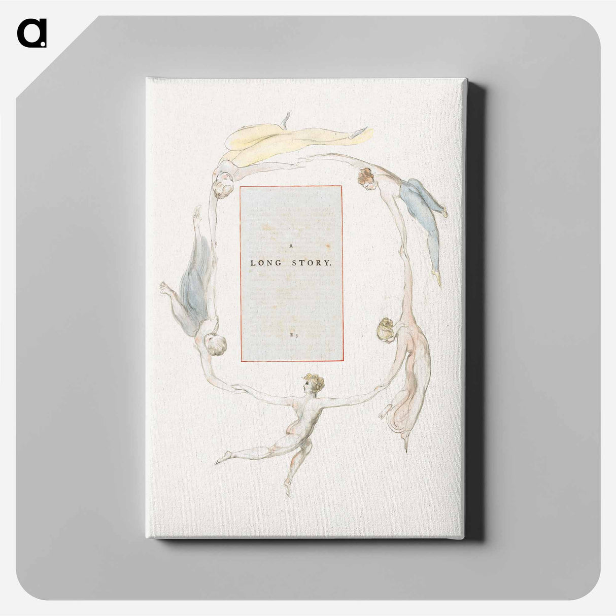 The Poems of Thomas Gray, Design 23, "A Long Story." - William Blake Canvas.