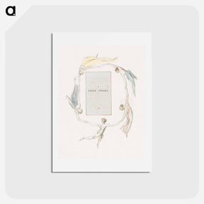 アートポストカード-The Poems of Thomas Gray, Design 23, "A Long Story." - ウィリアム ブレイク Postcard.