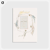 アートポストカード-The Poems of Thomas Gray, Design 23, "A Long Story." - ウィリアム ブレイク Postcard.