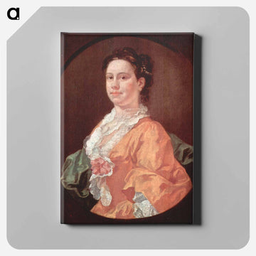 Portrait of Madam Salter - ウィリアム ホガース Canvas.