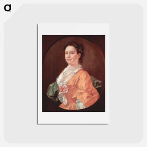 アートポストカード-Portrait of Madam Salter - ウィリアム ホガース Postcard.