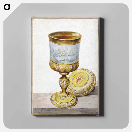 Golden cup with lid - アールト シューマン Canvas.