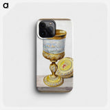 Golden cup with lid - アールト シューマン Phone Case.