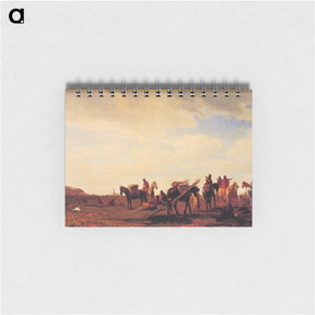 アートメモ帳-Indians Travelling Near Fort Laramie - アルバート ビアスタット Memo.