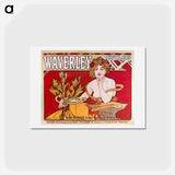 アートポストカード-Cycles Waverley Paris - アルフォンス ミュシャ Postcard.