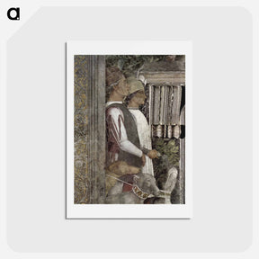 アートポストカード-Scene waitingservant with dogs(fragment) - アンドレア マンテーニャ Postcard.