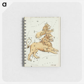 アートメモ帳-Sidney Hall’s astronomical chart illustration of the Leo Major and the Leo Minor - アンティーク地図 Memo.