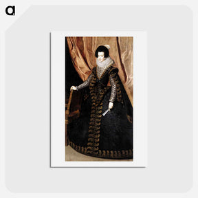 アートポストカード-Queen Isabel, Standing - ディエゴ ベラスケス Postcard.