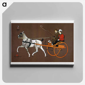 アートパネル-Couple in a carriage - エドワード ペンフィールド Canvas.