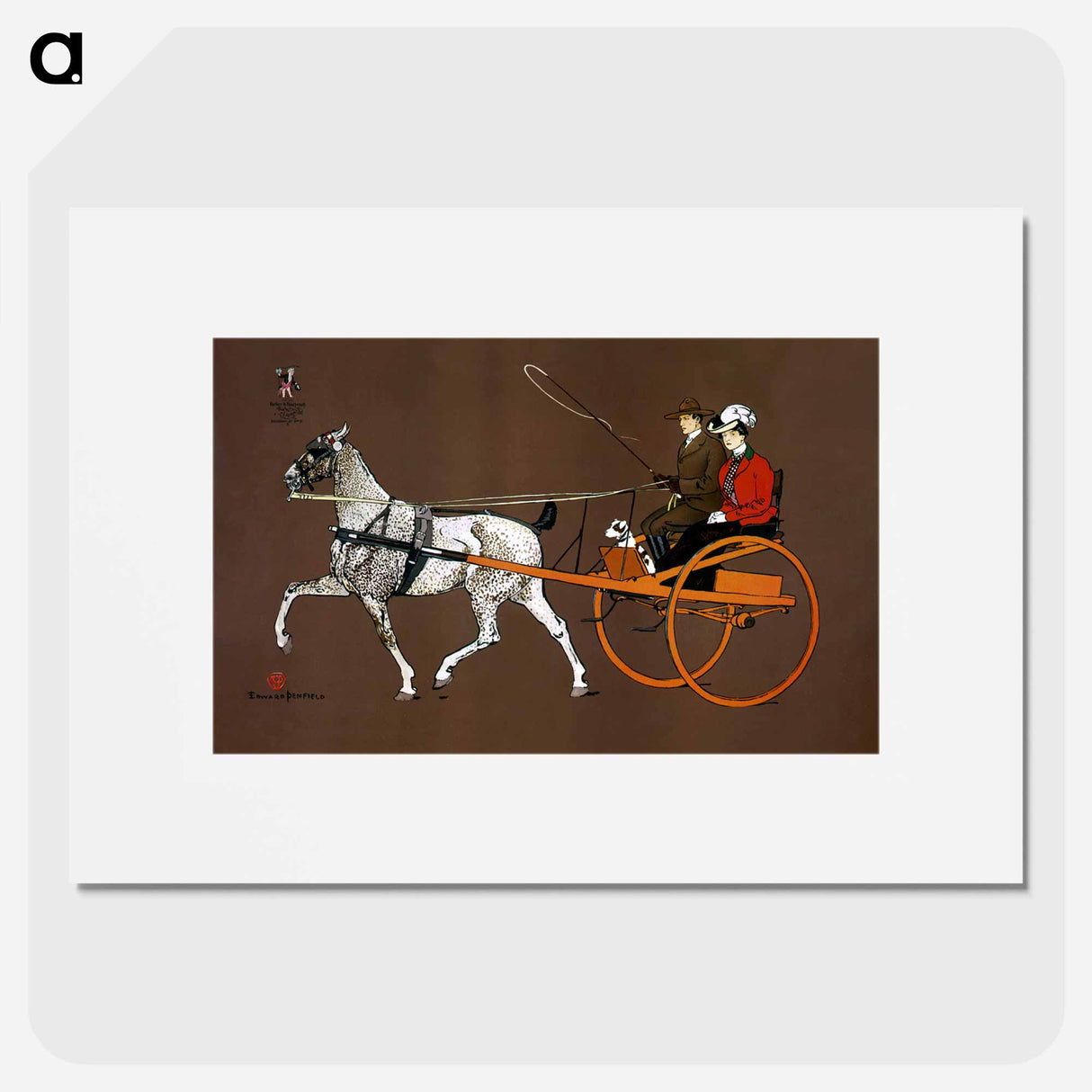 Couple in a carriage - Edward Penfield Poster.