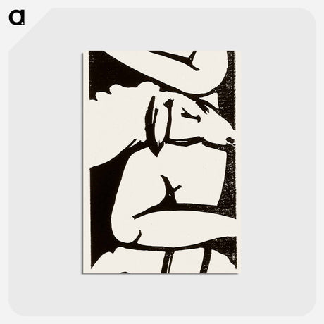 アートポストカード-The shepherdess - フランツ マルク Postcard.