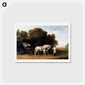 アートポストカード-Phaeton with Cream Ponies
 - ジョージ スタッブス Postcard.