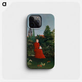 Portrait of a Woman in a Landscape - アンリ ルソー Phone Case.