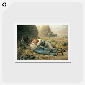 アートポストカード-Noonday Rest - ジャン フランソワ ミレー Postcard.