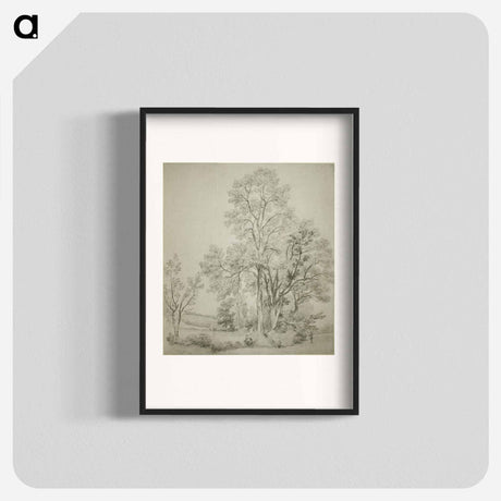 アートポスター-A Stand of Elm Trees; A Study of East Bergholt with the Church
 - ジョン コンスタブル Poster.