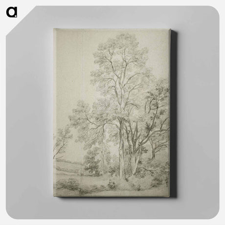 アートパネル-A Stand of Elm Trees; A Study of East Bergholt with the Church
 - ジョン コンスタブル Canvas.