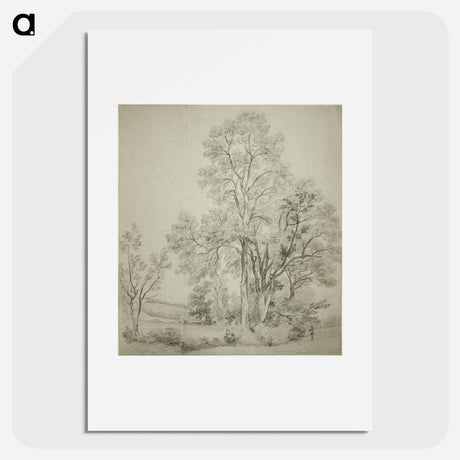 アートポスター-A Stand of Elm Trees; A Study of East Bergholt with the Church
 - ジョン コンスタブル Poster.