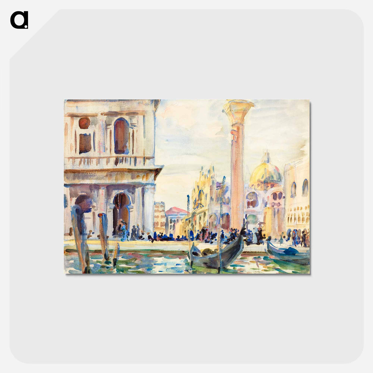 アートポストカード-The Piazzetta - ジョン シンガー サージェント Postcard.