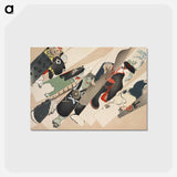 アートポストカード-Blades from Momoyogusa–Flowers of a Hundred Generations - 神坂 雪佳 Postcard.