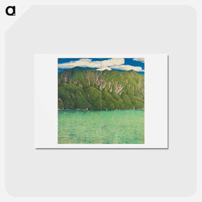 アートポストカード-Lake Towada, two-panel screen, mineral pigment on paper - 川瀬 巴水 Postcard.