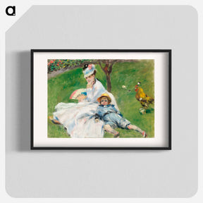 アートポスター-Madame Monet and Her Son - ピエール オーギュスト ルノワール Poster.