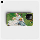 Madame Monet and Her Son - Pierre-Auguste Renoir Phone Case.