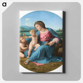 アートパネル-The Alba Madonna - ラファエロ サンティ Canvas.