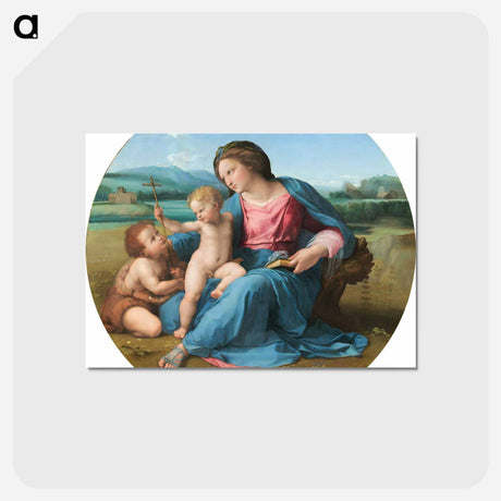 アートポストカード-The Alba Madonna - ラファエロ サンティ Postcard.
