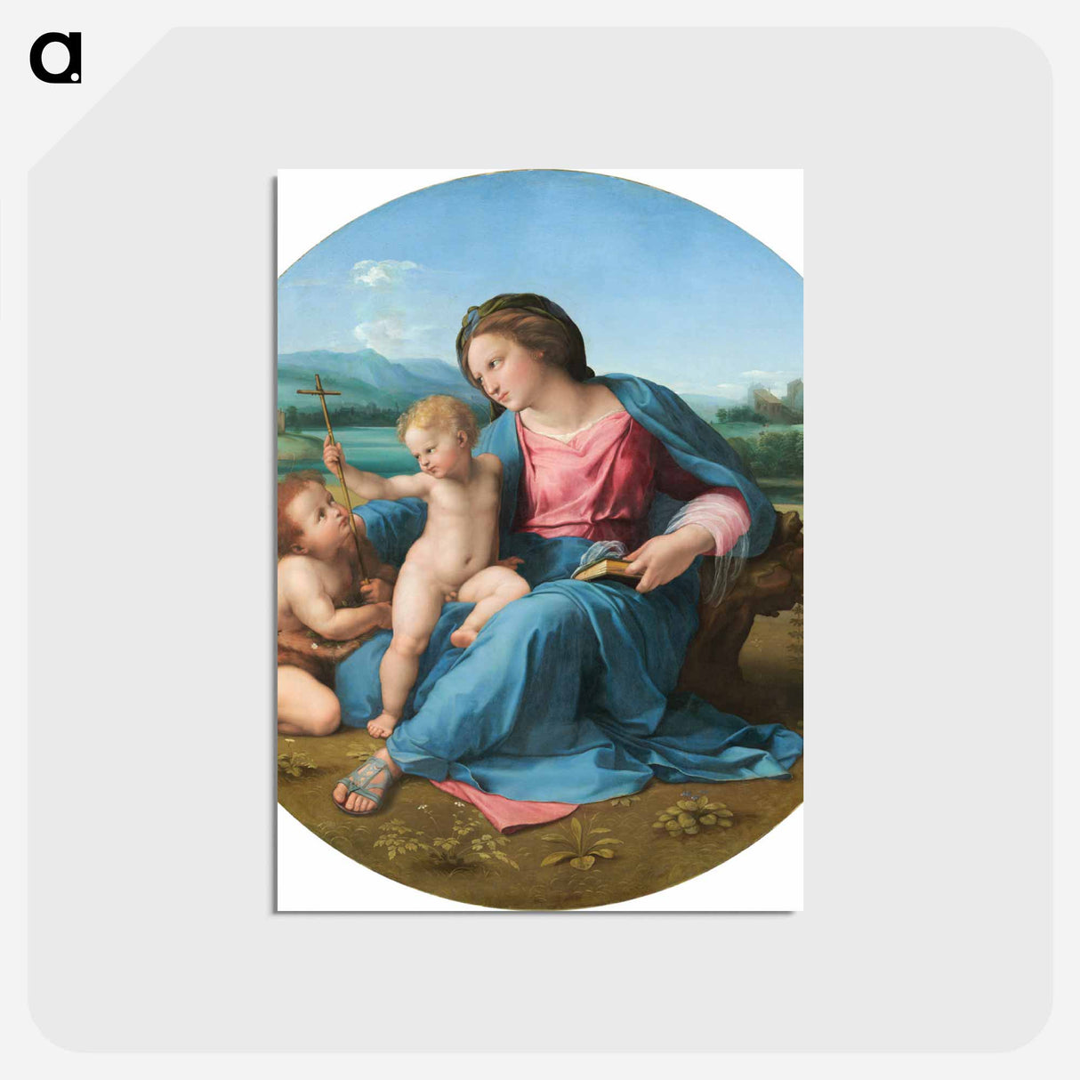 The Alba Madonna - ラファエロ サンティ Postcard.