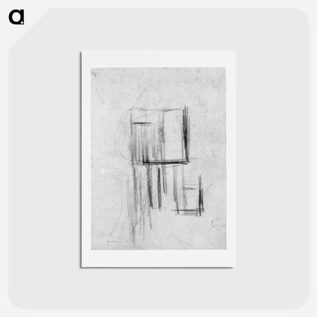 アートポストカード-Composition (The Cow) - テオ ファン ドゥースブルフ Postcard.