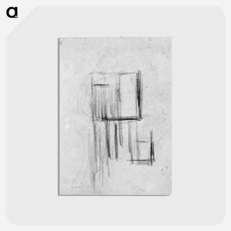 アートポストカード-Composition (The Cow) - テオ ファン ドゥースブルフ Postcard.