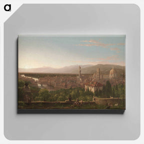 アートパネル-View of Florence from San Miniato - トーマス コール Canvas.