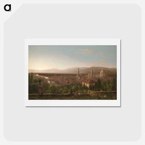 アートポストカード-View of Florence from San Miniato - トーマス コール Postcard.