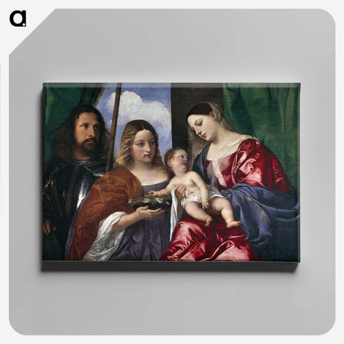 Madonna and Child with Sts Dorothy and George - ティツィアーノ ヴェチェッリオ Canvas.