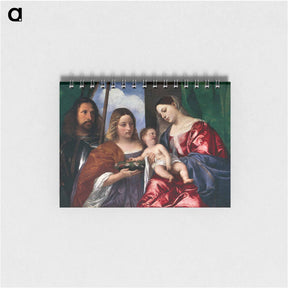 アートメモ帳-Madonna and Child with Sts Dorothy and George - ティツィアーノ ヴェチェッリオ Memo.