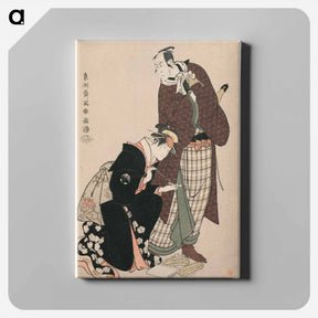 アートパネル-Kabuki Actors Matsumoto Kōshirō IV as Ninokuchimura Magoemon, and Nakayama Tomisaburō as Umegawa - 東洲斎 写楽 Canvas.