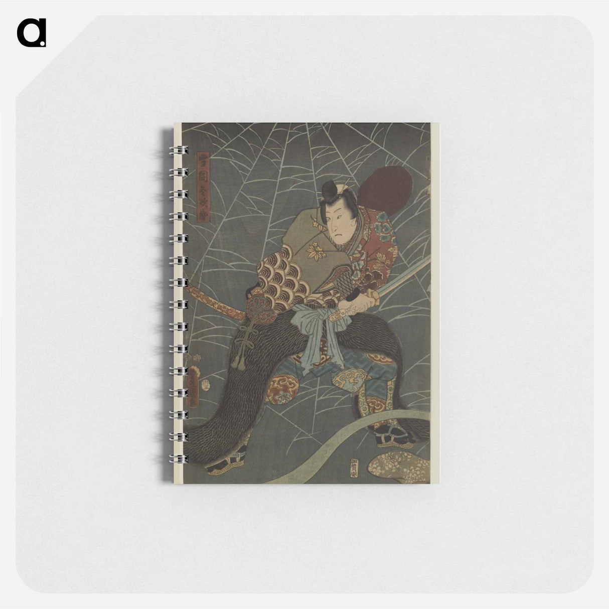 アートメモ帳-Spiderweb, Giant Rat Tail, Two Warriors
 - 歌川 豊国 Memo.