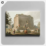 Monument between Tripoli and Tortosa - View of the Ottoman Empire Canvas.