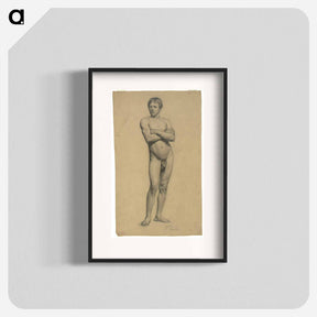 アートポスター-Male Academy Nude with Folded Arms
 - ウィーン博物館 Poster.
