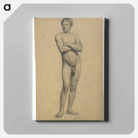 アートパネル-Male Academy Nude with Folded Arms
 - ウィーン博物館 Canvas.