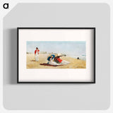 East Hampton Beach, Long Island - Winslow Homer Poster.