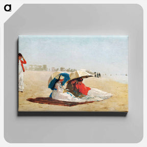 アートパネル-East Hampton Beach, Long Island - ウィンスロー ホーマー Canvas.