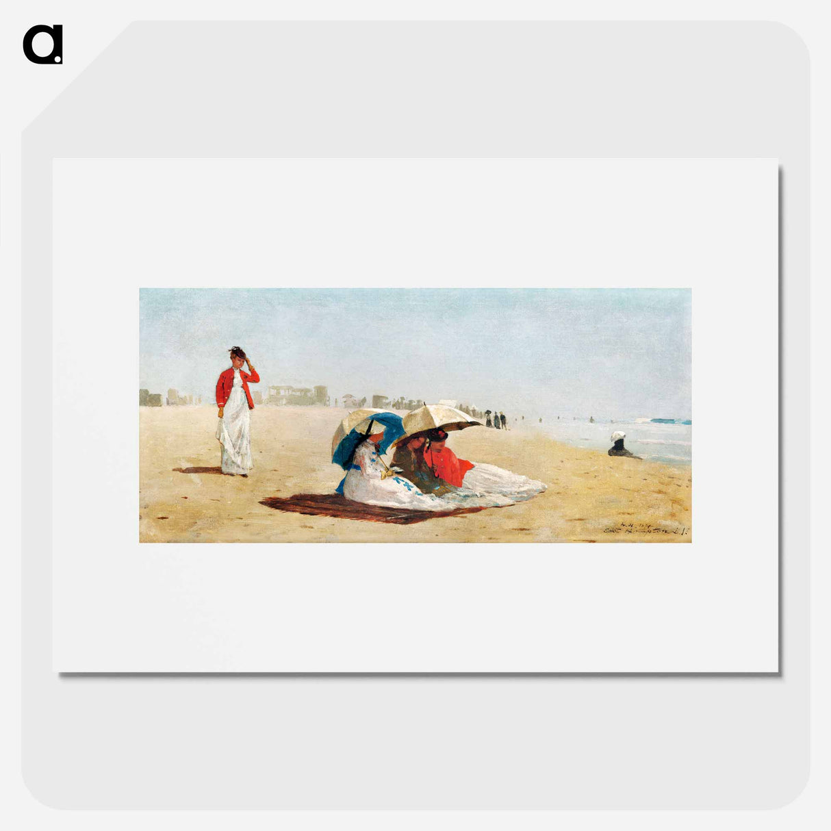 East Hampton Beach, Long Island - Winslow Homer Poster.