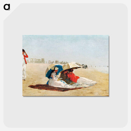 アートポストカード-East Hampton Beach, Long Island - ウィンスロー ホーマー Postcard.