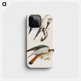 The Swallow-tailed Hawk (Nauclerus furcatus) 16. The American Sparrow Hawk (Falco Sparverius) - ニューヨークの動物学 Phone Case.