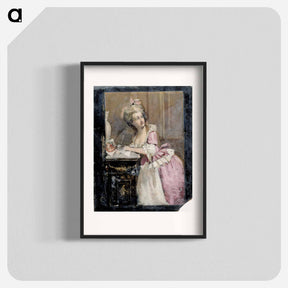 アートポスター-Lady writing, study ii for the rococo lady - アルバート エーデルフェルト Poster.